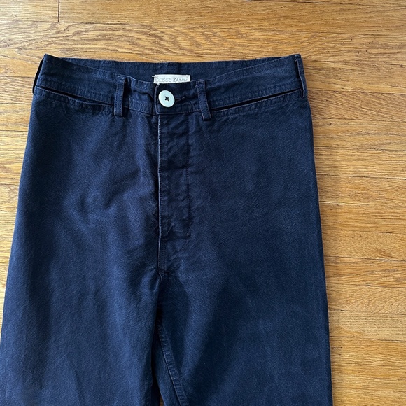 Jesse Kamm navy ranger pant high waisted cotton 225 cali slims sailor 6 8 - Picture 6 of 9